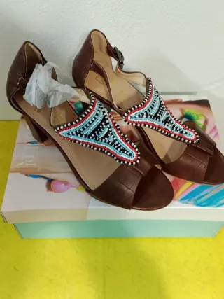 Zapatos Cokett Negros y Verdes Mujer