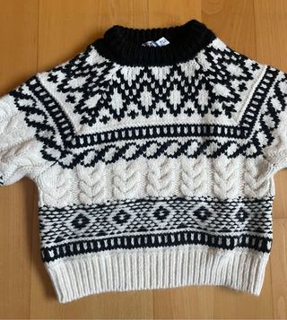 Jersey de mujer. Zara. Talla S. Negro y Blanco