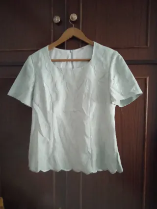 Camisa verde claro manga corta