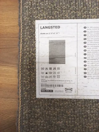 Alfombra Ikea Gris 60x90