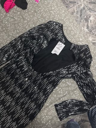 Vestido lentejuelas espalda abierta M