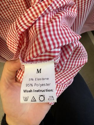 Camisa cuadros roja y blanca