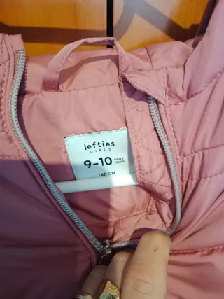 Cazadora niña rosa talla 9-10 años