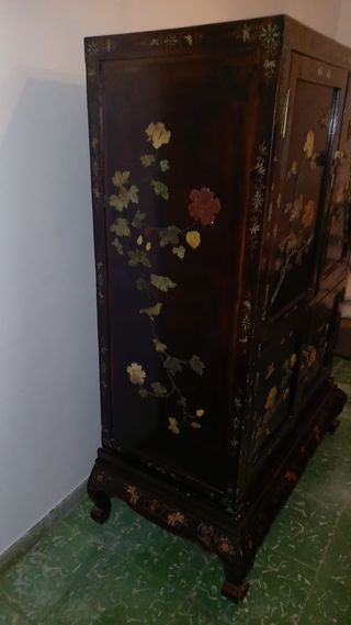 Mueble Chino Lacado Caoba