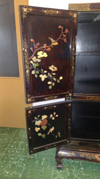 Mueble Chino Lacado Caoba