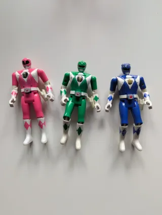Pack 3 Figuras Power Rangers Mighty Morphin 1993