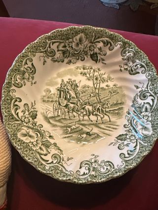 Plato Johnson Bros Carruaje Verde