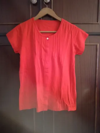 Camiseta algodón manga corta roja