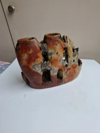 Escultura China Antigua Esteatita para pinceles