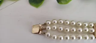 Pulsera 3 filas Perlas de Mallorca con broche