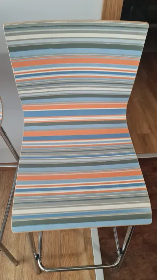 2 Taburetes Cocina Madera y Metal