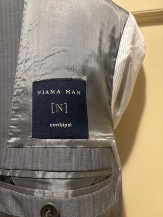 Abito uomo pura lana vergine grigio tg. 48