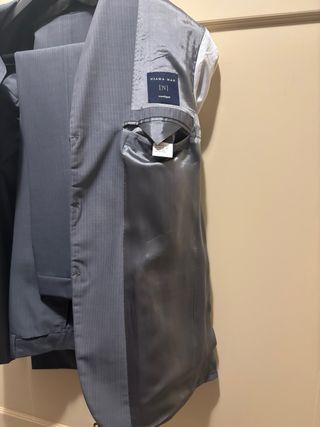 Abito uomo pura lana vergine grigio tg. 48