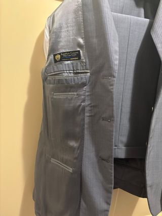 Abito uomo pura lana vergine grigio tg. 48