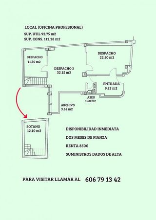 Oficina en alquiler en Centro - Doña Mercedes en Dos Hermanas