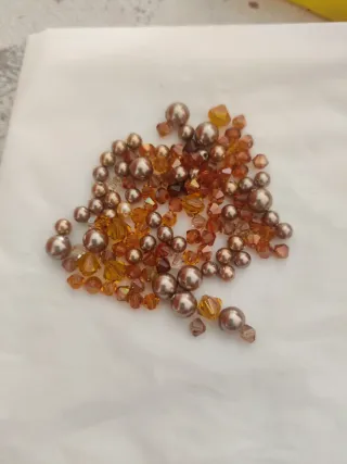 Perline Swarovski miste color ambra