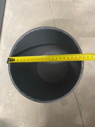 Maceta gris antracita redonda