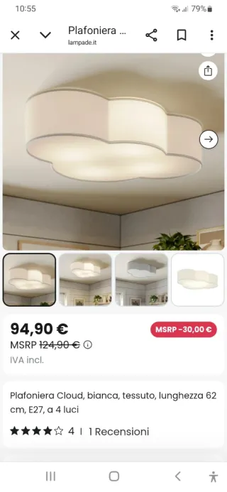 Plafoniera Nuvola Grande