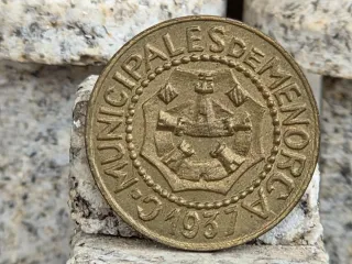 Moneda 25cts Menorca Guerra Civil 1937 S.C.