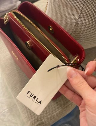 Borsa Furla Pelle Andromeda Rosso Scuro
