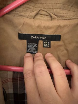 Gabardina Zara marrón de Algodón Media Pierna