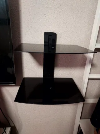 Estante de pared con cristal negro Para poner mand