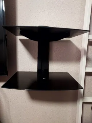 Estante de pared con cristal negro Para poner mand