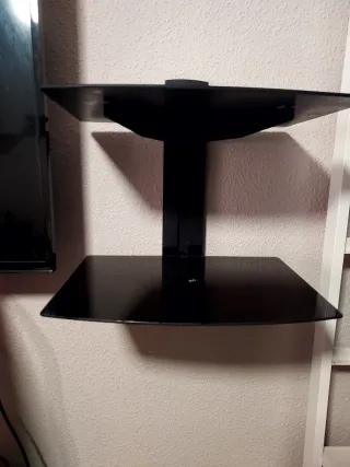 Estante de pared con cristal negro Para poner mand