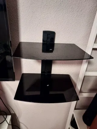 Estante de pared con cristal negro Para poner mand