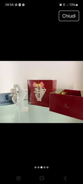 Lladró Navidad Angelo Arpa