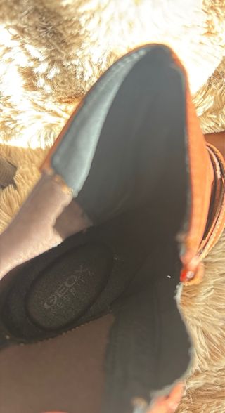 Botines Geox Piel Marrones Tacon Hebilla