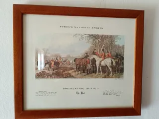 Set 4 Cuadros Caza Inglesa Fox Hunting