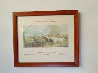 Set 4 Cuadros Caza Inglesa Fox Hunting