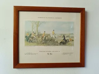 Set 4 Cuadros Caza Inglesa Fox Hunting