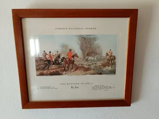 Set 4 Cuadros Caza Inglesa Fox Hunting