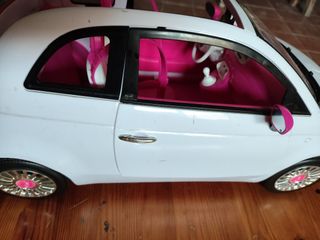 Coche de Muñecas Barbie Rosa y Blanco