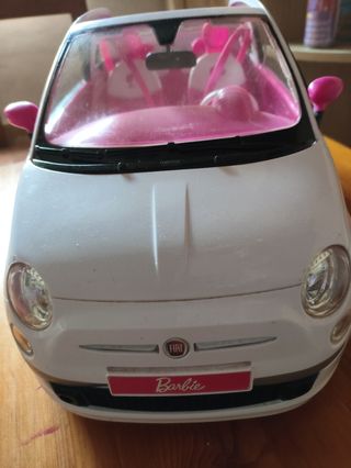 Coche de Muñecas Barbie Rosa y Blanco