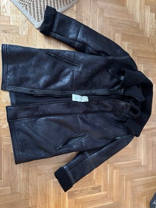 Chaqueta-Abrigo Zara Hombre XL Negra