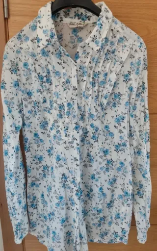 Camisa flores azul Palablu Talla S