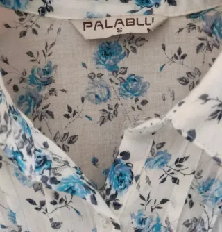 Camisa flores azul Palablu Talla S