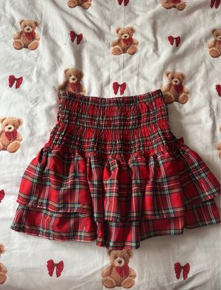 Falda cuadros roja