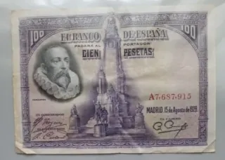 2 Billetes Antiguos 100 Pesetas