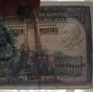 2 Billetes Antiguos 100 Pesetas