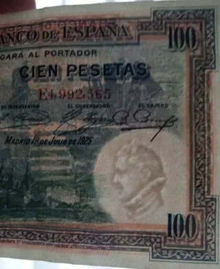 2 Billetes Antiguos 100 Pesetas