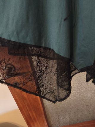 Abito Goth Verde Bottiglia Nero Pizzo