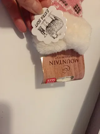 Guantes de lana Mountain rosas