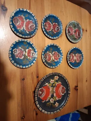 Lotto 6 sottobicchieri decorati vintage