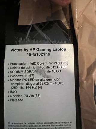 HP Victus 15-fa1021ns RTX 4050