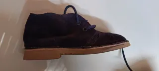 Botines Serraje Azul Niño