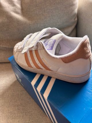 Adidas Superstar Talla 35 Rosa y Blanco y azul tur